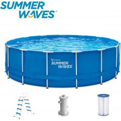 Summer Waves Frame Zwembad  | Ø 457 cm x 122 cm | Inclusief Filterpomp | Inclusief Trap | Blauw